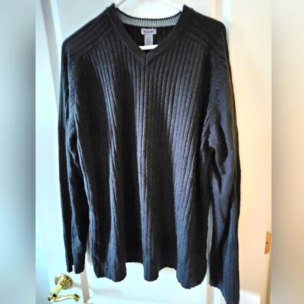 Blue Ink V-neck Sweater Large